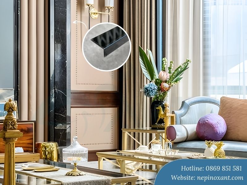 Tại sao chọn nẹp inox chữ L mạ PVD cho sảnh và hành lang?