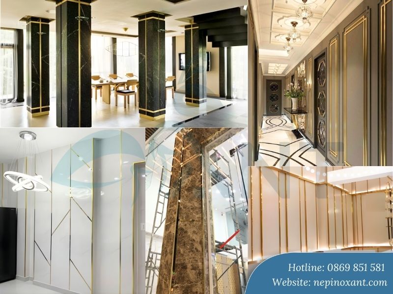 Các vị trí ứng dụng nẹp inox chữ L