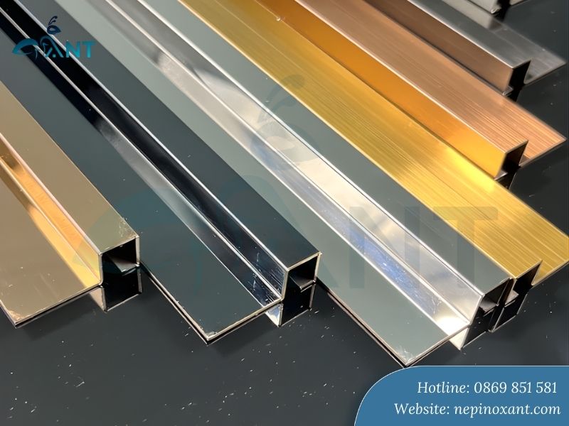 Nẹp inox góc vuông