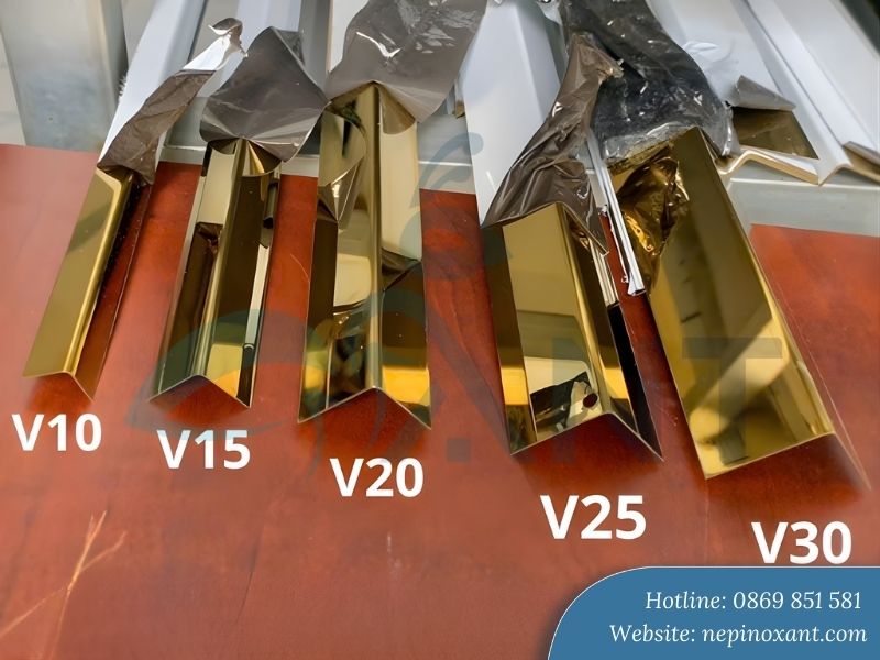 Tổng hợp kích thước Nẹp Inox Chữ V phổ biến