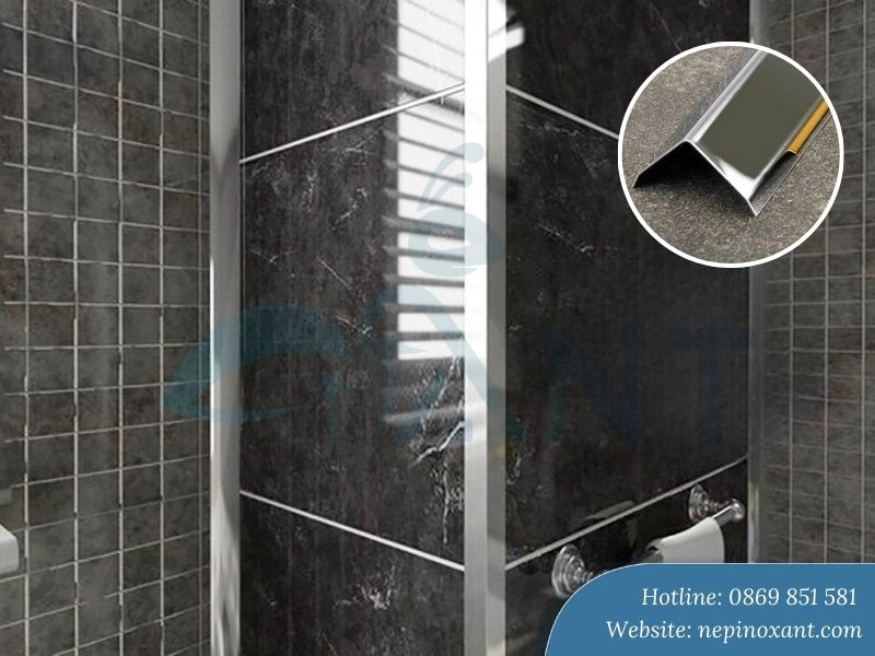 Nẹp V inox 304 cho không gian nhà tắm
