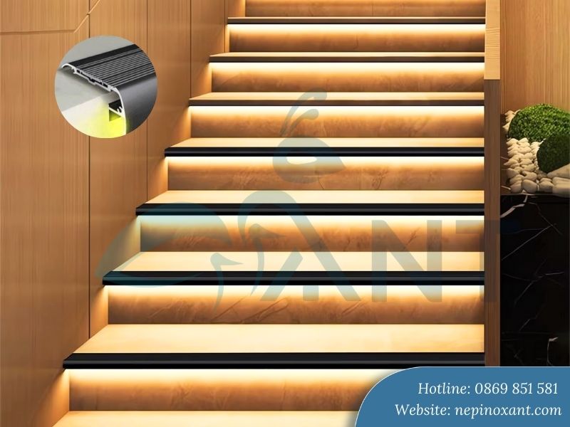 Vị trí lắp đặt nẹp chống trơn đèn LED phù hợp nhất