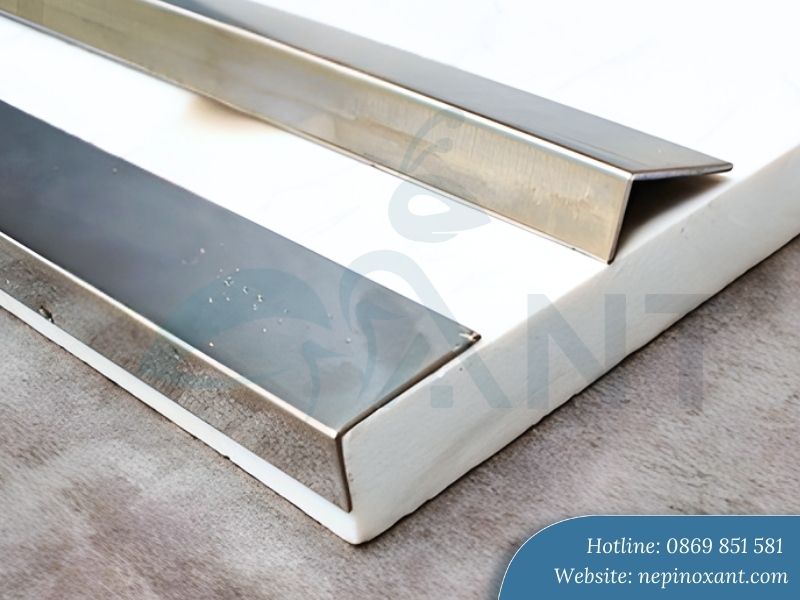 Nẹp inox chữ L chống trơn