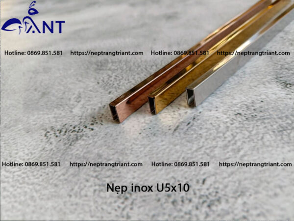 Nẹp inox U5 mm