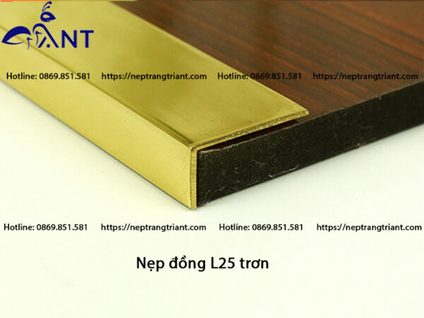 Nẹp đồng L25 trơn
