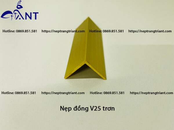 Nẹp đồng V25 trơn