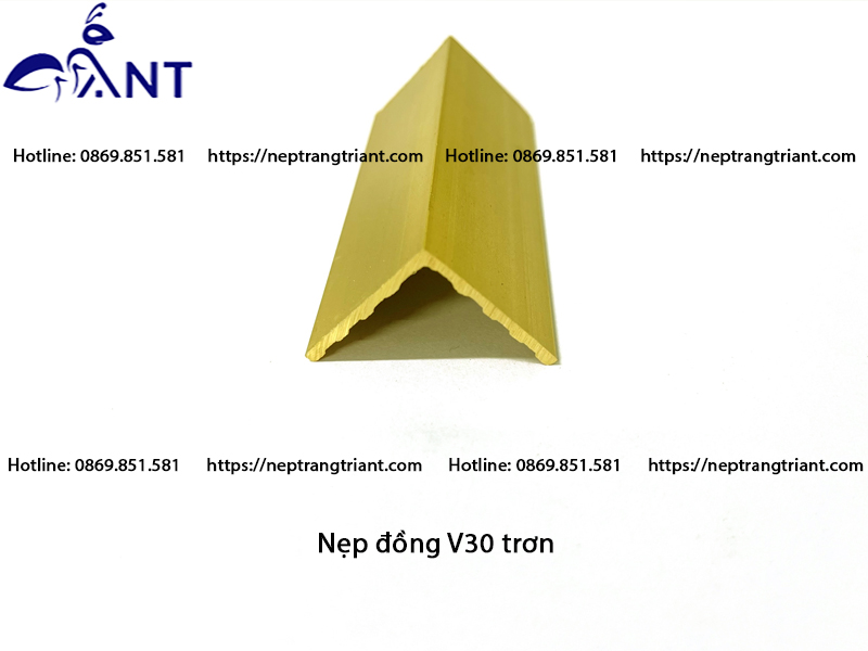 Nẹp đồng V30 trơn