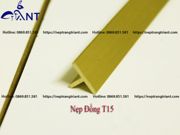 Nẹp đồng T15 mặt thẳng
