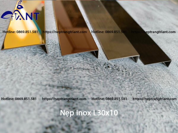 Nẹp inox L30x10