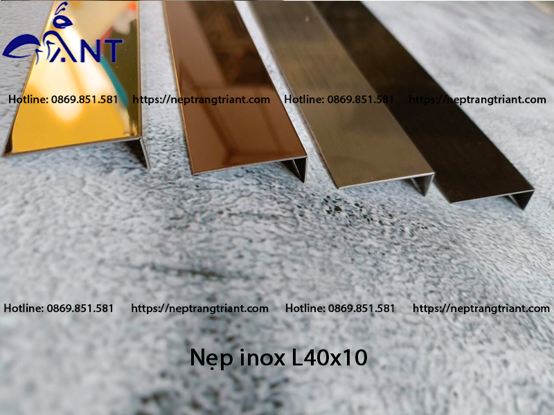 Nẹp inox L40x10