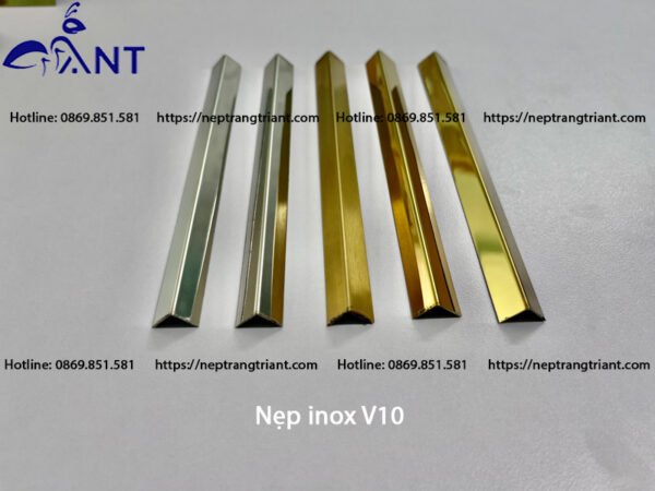 nẹp inox V10 mm