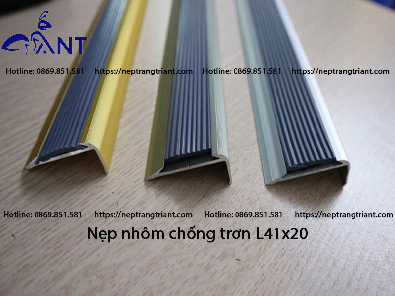 Nẹp nhôm chống trơn L41x20