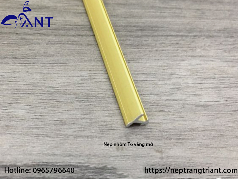 Nẹp nhôm T6 vàng mờ
