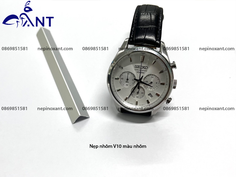 Nẹp nhôm V10 màu nhôm