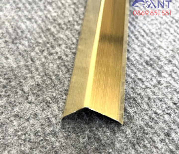 Nẹp V inox vàng xước