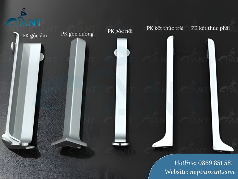 Phụ kiện len chân tường nhôm