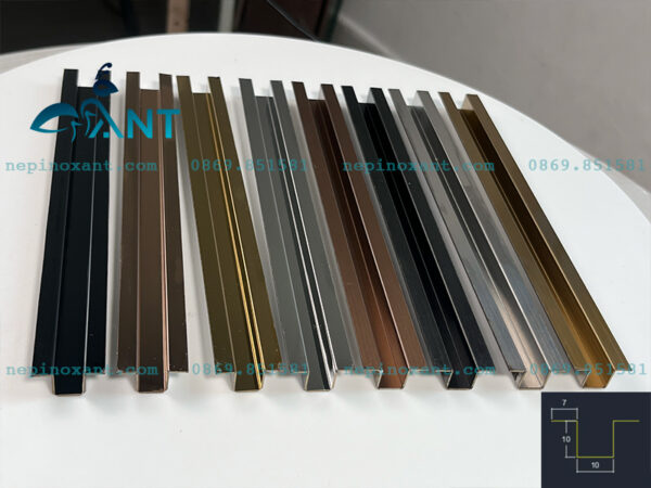Nẹp inox U10 tai