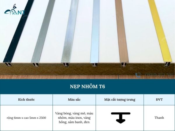 Nẹp nhôm T6
